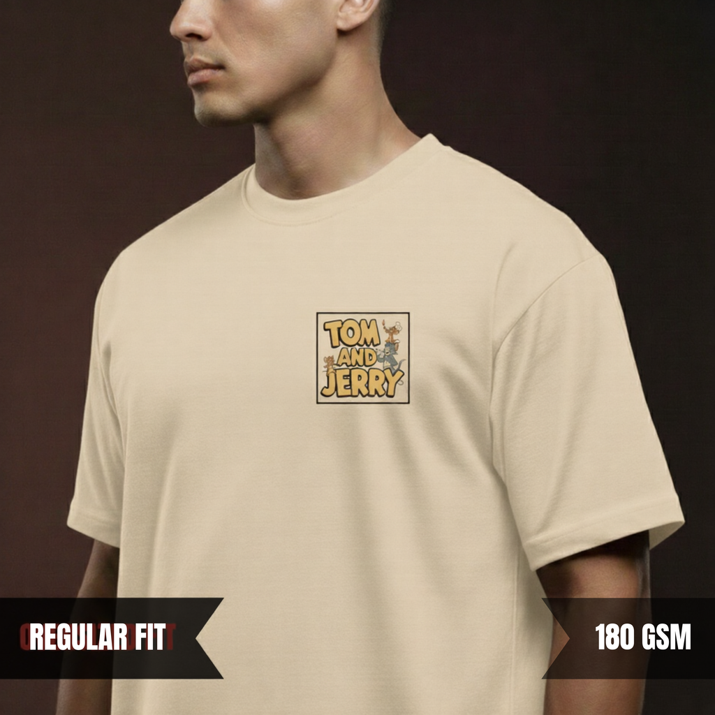 Tom & Jerry “Classic Chase” Tee — Regular Fit (180 GSM)