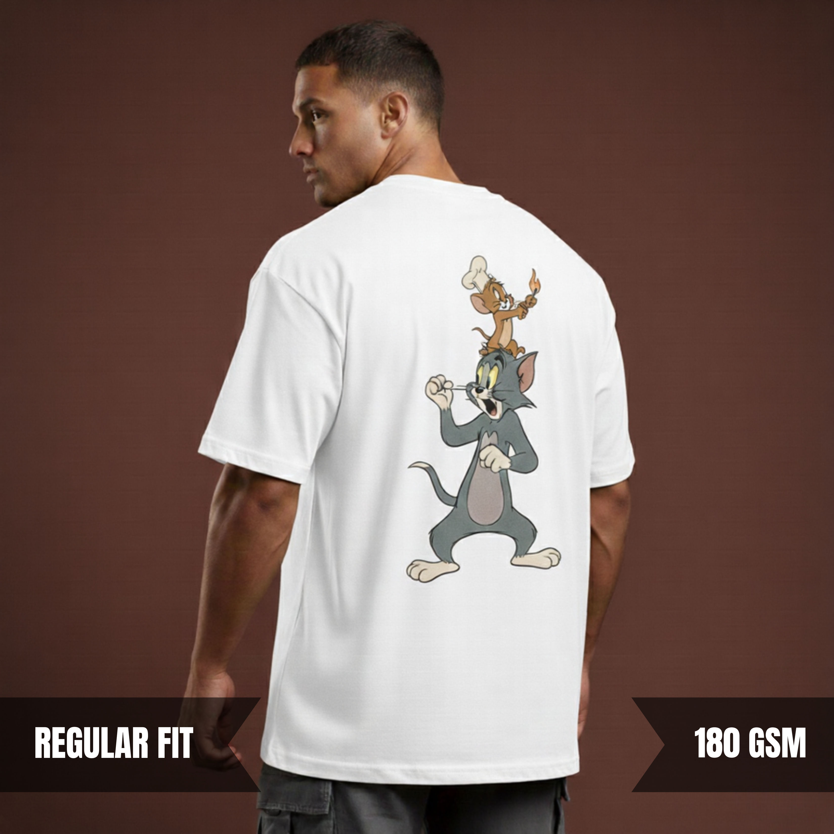 Tom & Jerry “Classic Chase” Tee — Regular Fit (180 GSM)