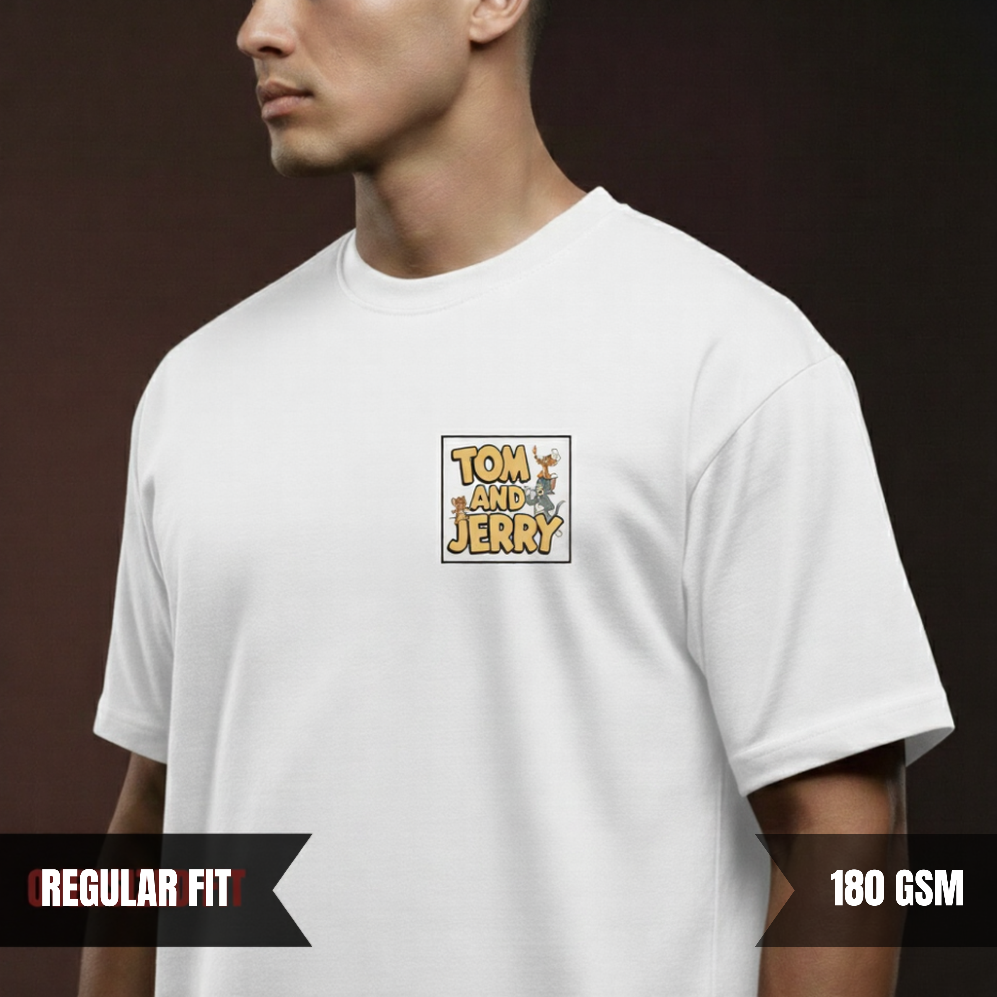 Tom & Jerry “Classic Chase” Tee — Regular Fit (180 GSM)