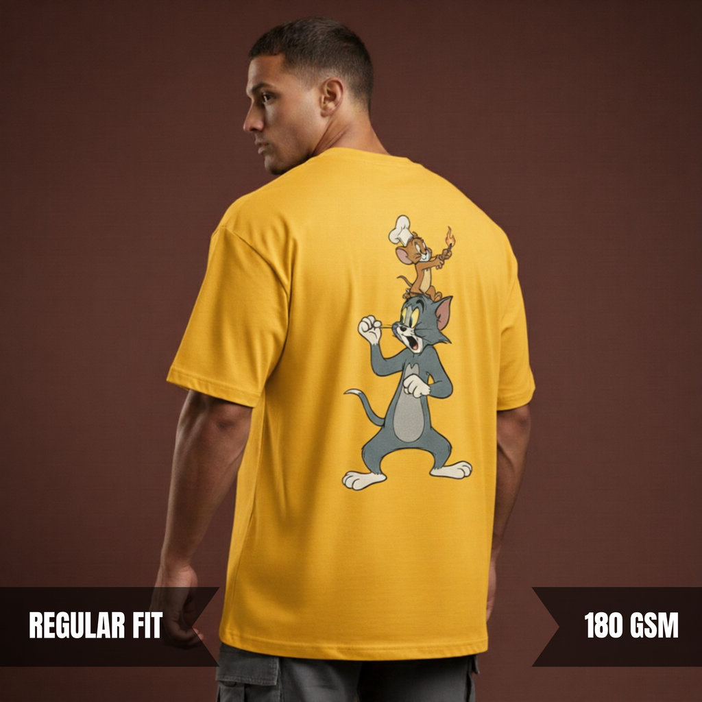 Tom & Jerry “Classic Chase” Tee — Regular Fit (180 GSM)