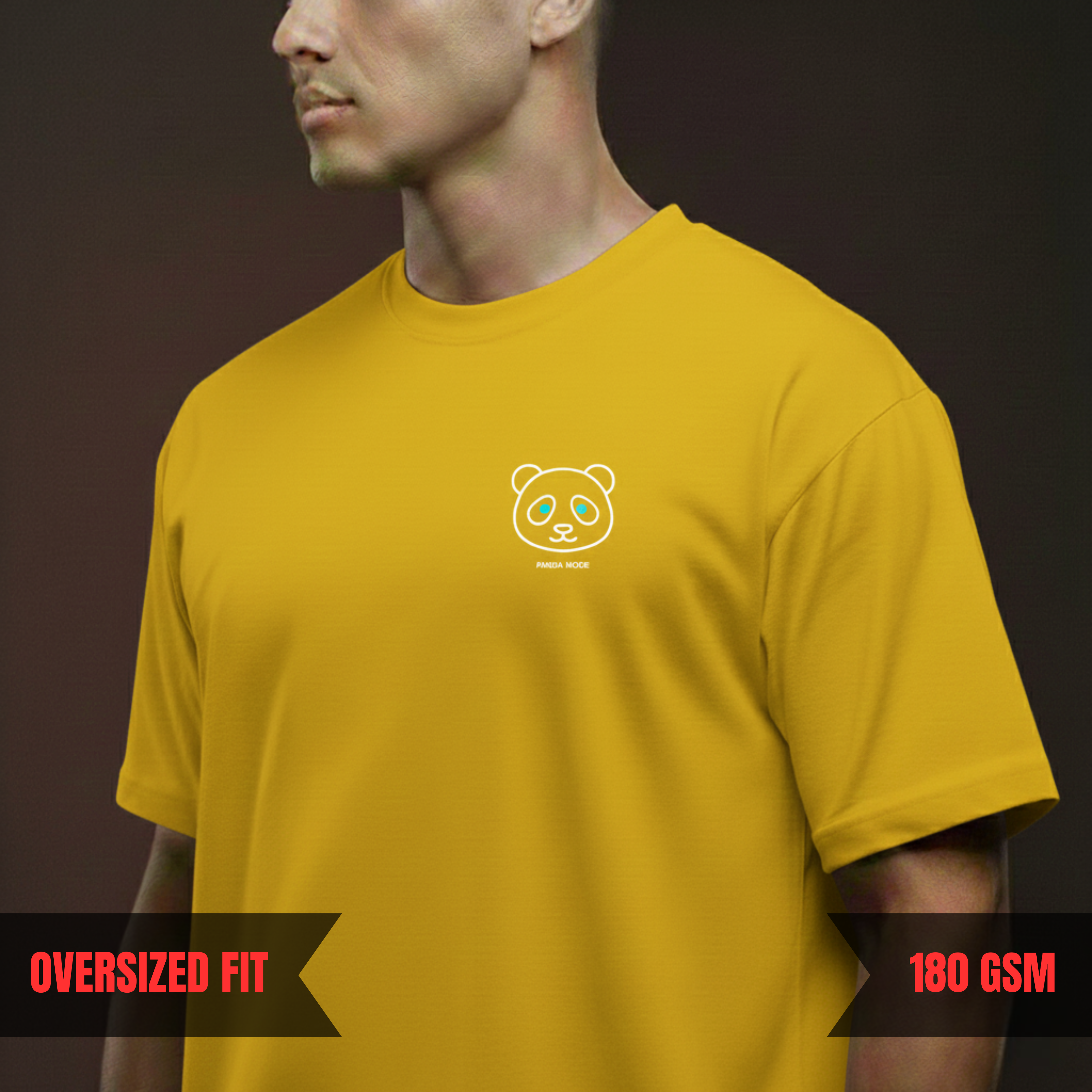 VIBE MODE ACTIVATED — Oversized Panda Tee (180 GSM)